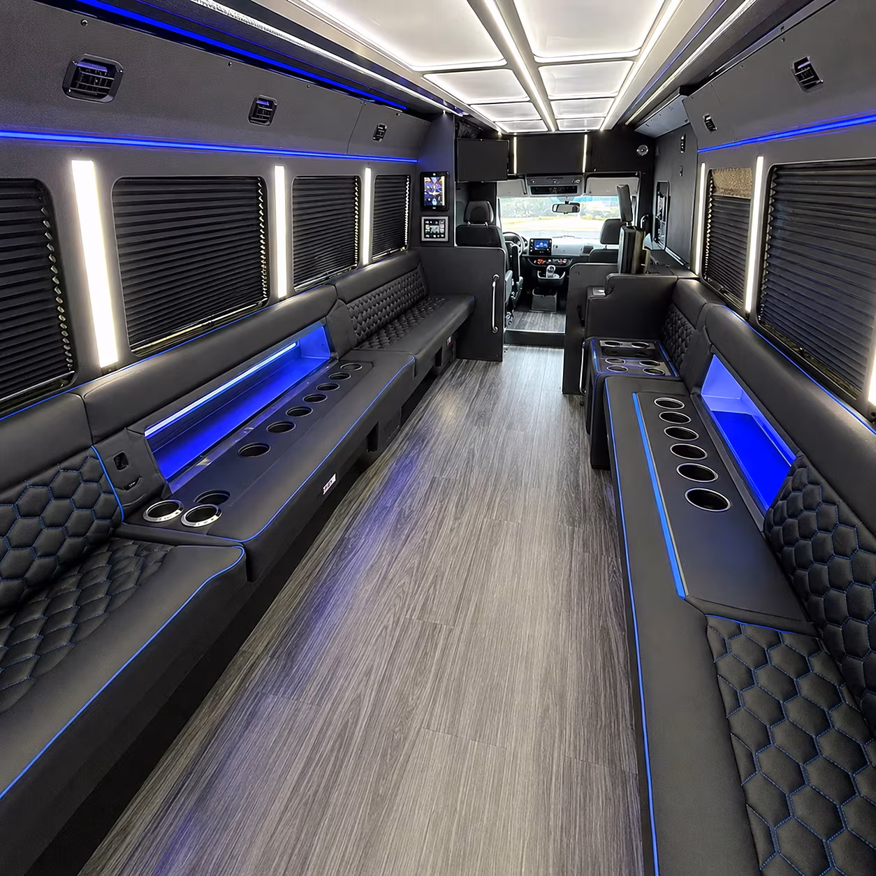 chino hills party bus rental interior
