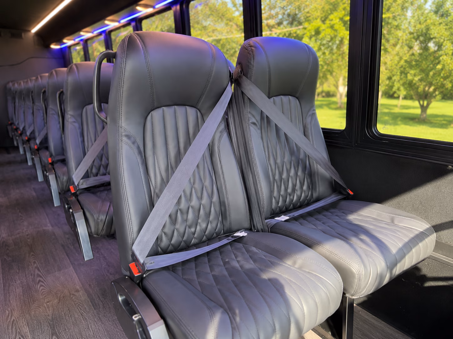 corona event transportation on a private charter bus