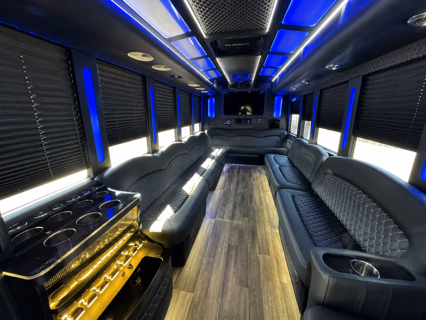 wedding party buses that keep the celebration rolling all night